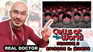 REAL Doctor reaction to Cells at Work Anime review  Season 2 Episode 2  Acquired Immunity  Mumps [upl. by Anaitsirc435]