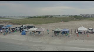 The Brigantine Jetty in Brigantine New Jersey 4K Drone Footage [upl. by Aleakcim]