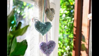 Corazones para las cortinas  Paso a paso crochet [upl. by Dino]