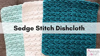 Sedge Stitch Dishcloth  Easy Dishcloth Pattern  Beginner Crochet [upl. by Easlehc]