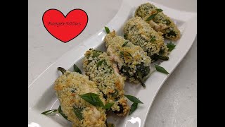 CRAB RANGOON CRISPY JALAPENO POPPERS AIR FRYER [upl. by Annaehs549]