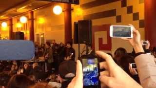 Fabi Silvestri Gazzè  Alzo Le Mani  Live Stazione Metro A Anagnina Roma  16122014 [upl. by Odareg]