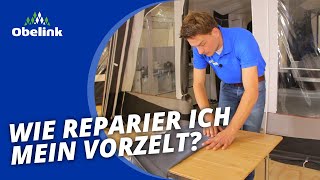 Vorzelt reparieren  Wie reparier ich mein Vorzelt  Obelink [upl. by Sinnod]