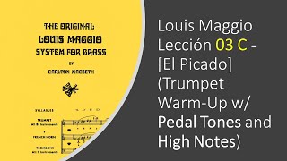 Louis Maggio Lección 03 C  El Picado Trumpet Method [upl. by Kenrick230]