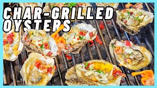 How to grill oysters  CHARGRILLED Oysters with bacon recipe [upl. by Guinn]