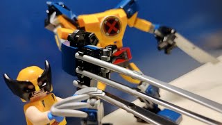 LEGO Marvel 76202 Wolverine Mech Armor  Stop Motion Set Build [upl. by Laehcor406]