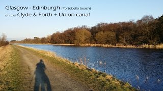 Glasgow to Edinburgh Portobello beach on the Forth amp Clyde  Union canal [upl. by Otanutrof675]