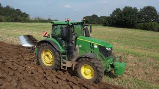 John Deere 6250R Plowing In Essex [upl. by Haela]