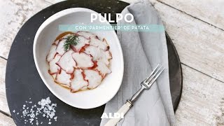 Pulpo con ‘parmentier’ de patata ALDIrecetas [upl. by Nochur]