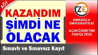 AÖF YKS Sonuçları Açıklandı  Açıköğretim Kayıt İşlemleri Nasıl Olacak [upl. by Malinda959]