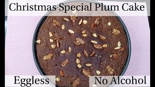 Plum Cake  Christmas Special  Eggless  No alchohol  Great Indian Kitchen [upl. by Meraree18]