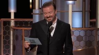 Ricky Gervais Globos de Oro 2020 Subtitulado en Español [upl. by Arracat948]