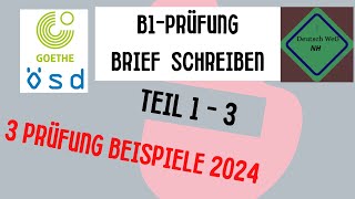 B1 Brief schreiben  DTZ GOETHE Prüfung 2024  100 [upl. by Desai]