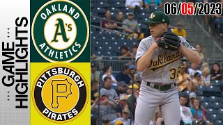 Pittsburgh Pirates vs Oakland Athletics GAME HIGHLIGHTS  MLB To Day June 5 2023  MLB 2023 [upl. by Siravat]