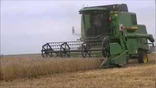 John Deere 1177 Threshing Wheat Part 2 [upl. by Zacharie941]