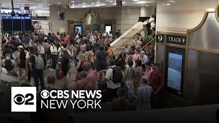 NJ Transit Amtrak service restored with delays after Secaucus brush fire [upl. by Ieluuk110]