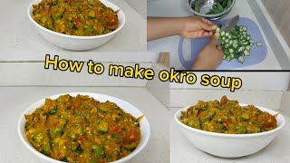 How to make authentic okro soup  Okra soup recipeeasy steps [upl. by Ellevel]