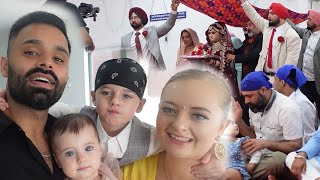 Noah amp Hazels Attending Their First Indian Wedding  My Sisters Anand Karaj Vlog [upl. by Ahsimat]