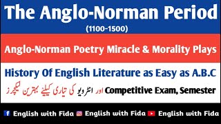 AngloNorman Period 11001500  History of English Literature  Dr BR Mullik [upl. by Jori]