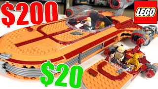 20 VS 200 LEGO Star Wars LUKES LANDSPEEDER Comparison [upl. by Danyluk969]