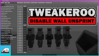 Tweakeroo Disable Wall Unsprint  Keep running in minecraft even after hitting the wall [upl. by Orlov917]