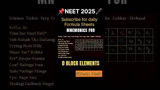 Physics wallah Mnemonics to learn periodic Table Elements trending neet2025 periodictable [upl. by Ayvid]