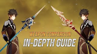 CRESCENT PIKE VS DRAGONSPINE SPEAR ZHONGLI GUIDE  GENSHIN IMPACT 原神 [upl. by Sclar354]