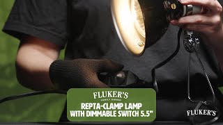 Flukers ReptaClamp Lamp For Reptiles ULCUL Approved with Dimmable Switch 55quot [upl. by Tuesday]