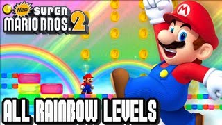 New Super Mario Bros 2 3DS  ALL RAINBOW LEVELS [upl. by Nollahp]