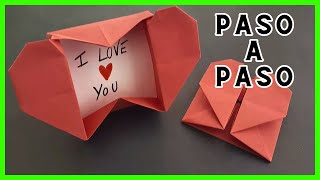 💖 Cajita de CORAZÓN de papel Origami FÁCIL ✅  Papiroflexia PASO A PASO [upl. by Paton98]