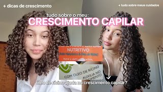 TUDO SOBRE O MEU CRESCIMENTO CAPILAR  o que fez meu cabelo crescer em tão pouco tempo [upl. by Eloise]