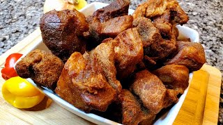 Homemade Domedo  Fried Pork Meat  How To Make Delicious Fried Pork [upl. by Hum699]