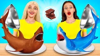 Real Food vs Chocolate Food Challenge  Crazy Cooking Battle by XChallenge [upl. by Yssis]