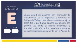 PREGUNTA DEL REFERÉNDUM 2024 CASILLERO E [upl. by Laresa]