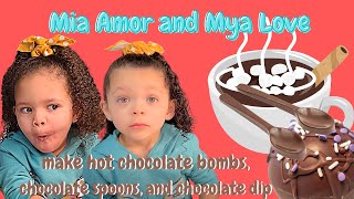 How to make hot chocolate bombs with Mia Amor and Mya Love [upl. by Anagnos]