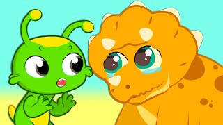 We paint DINOSAURS 🦖  Cartoons for Kids  Groovy the Martian [upl. by Lincoln]