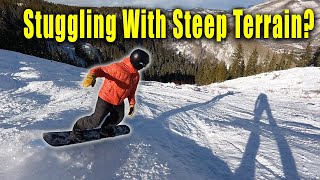 How To Snowboard Steep Terrain  Beginner guide [upl. by Haily30]