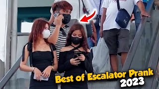 Best Escalator Prank of 2023 Compilation [upl. by Ecinerev521]