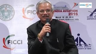 Rajiv Nayan Choubey Secretary for Civil AviationIndia Aviation 2016 [upl. by Earazed]