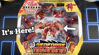 Bakugan Geoforge Dragonoid ReviewOpening Geogan Rising [upl. by Nivan537]