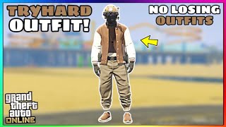 Easy Tan Joggers Invisible Torso Glitch Tryhard Modded Outfit No Transfer GTA Online [upl. by Ahtiek]