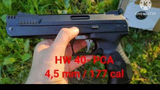 HW40 Beeman P3 PCA air pistol presentation and shooting [upl. by Ecreip]