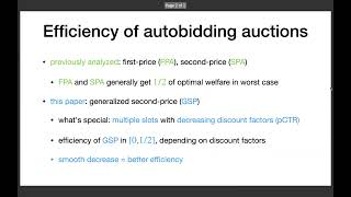 rfp0288 Efficiency of the Generalized SecondPrice Auction for Value Maximizers [upl. by Sirtimed]