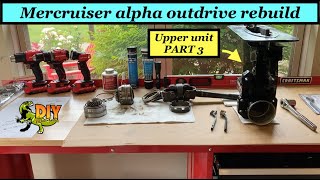 Mercruiser outdrive upper unit rebuild  PART 3 [upl. by Lhok]