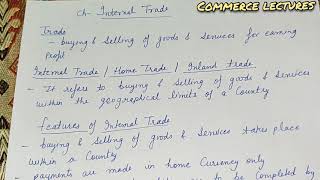 trade  internal trade  features of internal trade  home trade  inland trade  class 11 bst [upl. by Azeel]