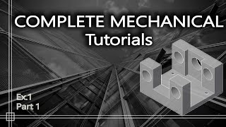 Autocad  3D Mechanical practice drawing Step by step [upl. by Olinde]