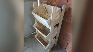 COME COSTRUIRE UNO SCAFFALE PORTAFRUTTA CON I PALLET [upl. by Asirahc581]