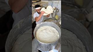 Baking Sangak bread with the machine And packing it dough bakery bakingiranianbread [upl. by Pearlstein299]