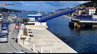 Pokretni most Tisno  Live Cam Croatia [upl. by Abisha]