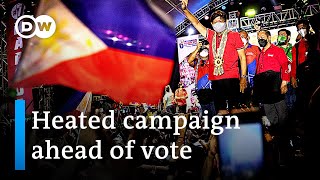 Philippines candidates face off ahead of presidential election  DW News [upl. by Aronoh]